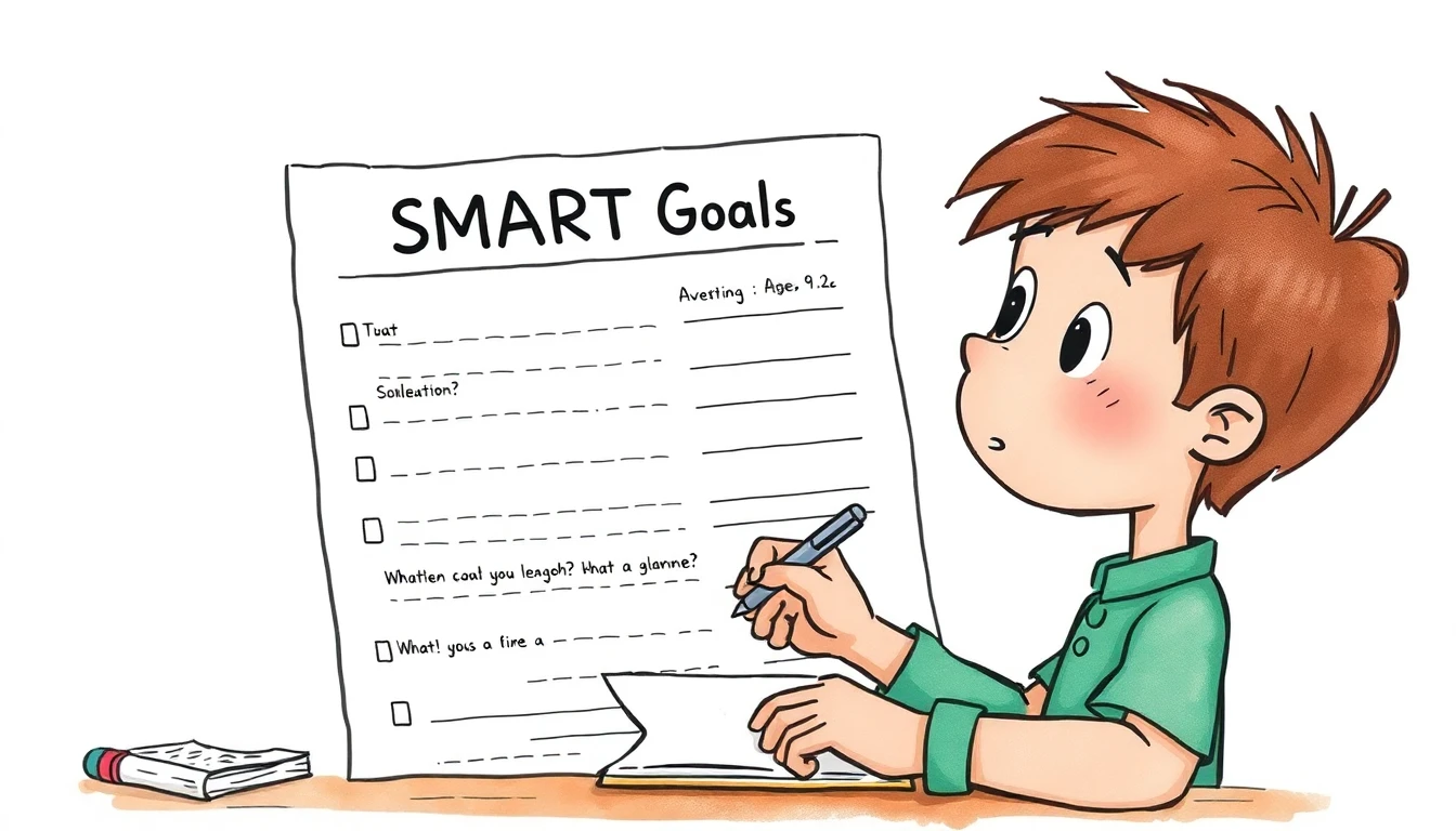 SMART Goals Action Plan for older kids