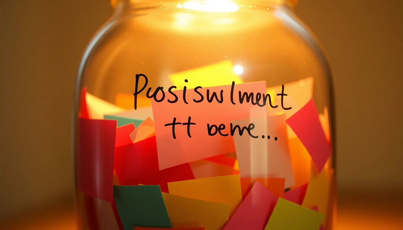 Overflowing affirmation jar