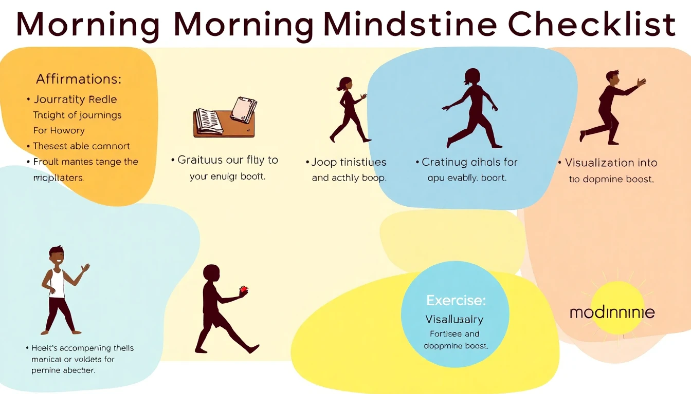 Step-by-step checklist for a morning mindset routine