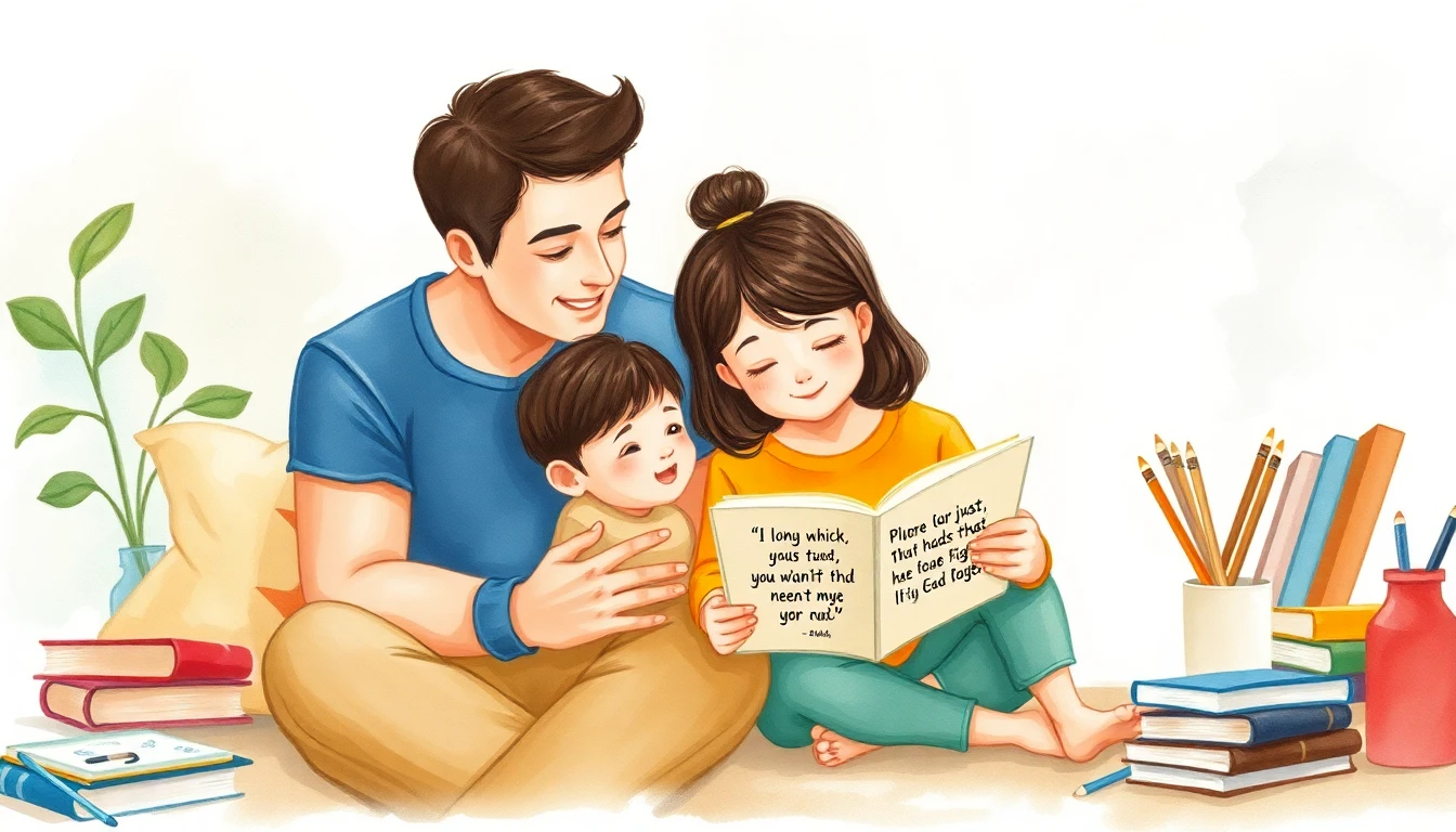 Parent and child discussing inspirational quotes