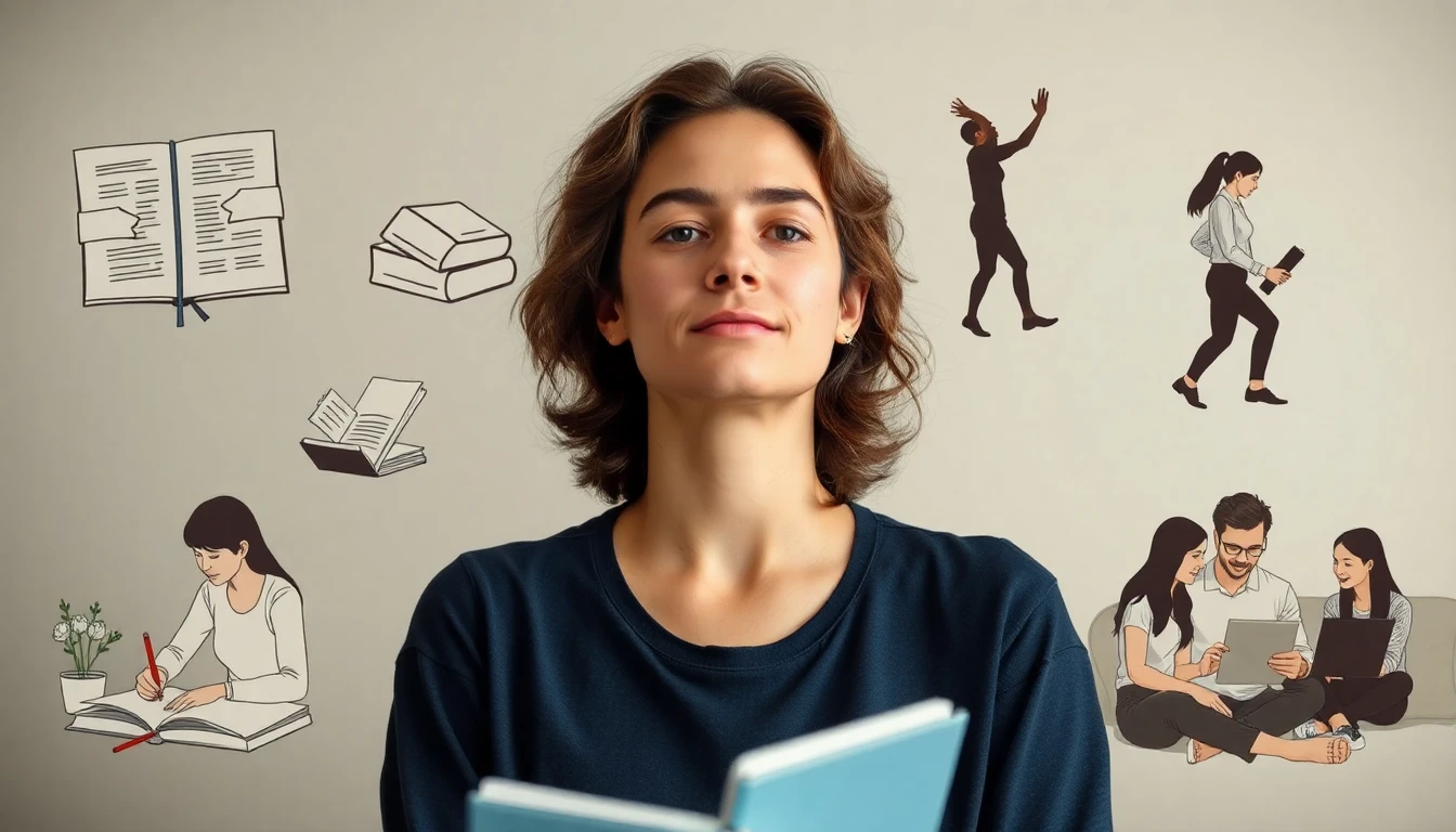 Person practicing resilience activities