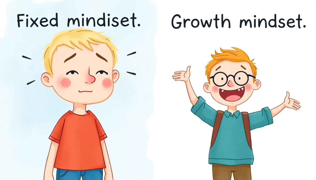 Fixed vs. Growth Mindset illustration
