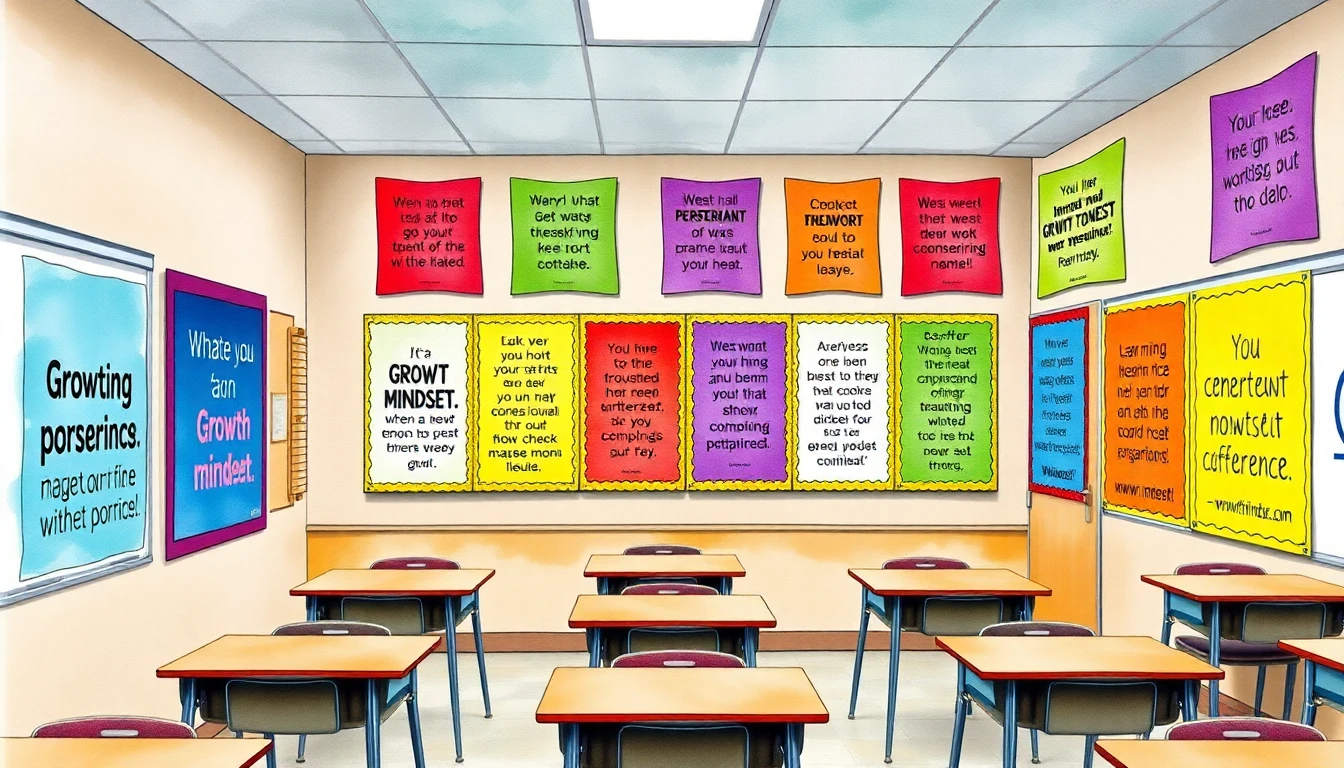 Classroom with growth mindset posters