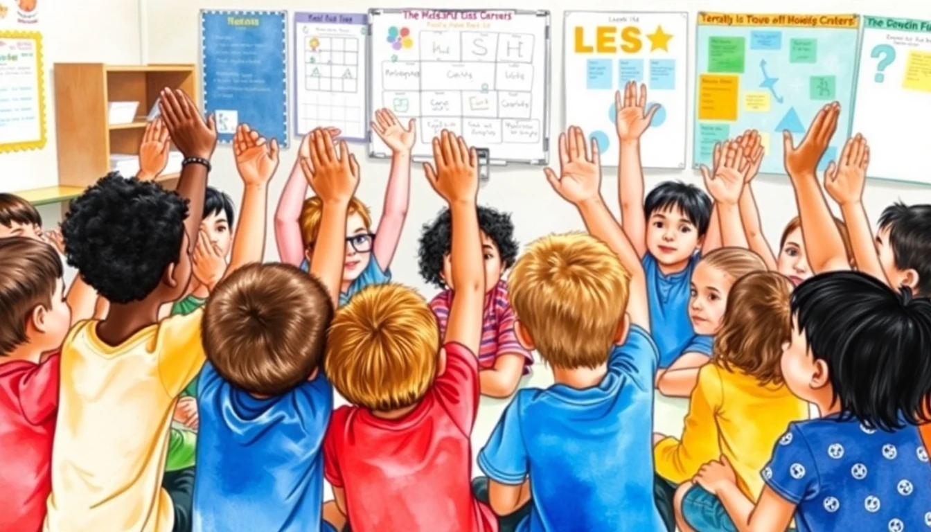 Children asking questions in a circle