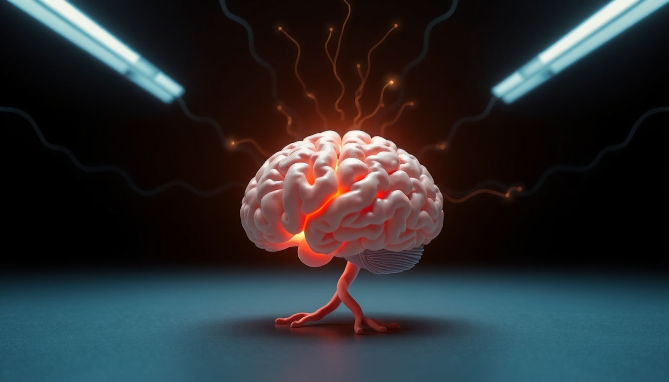 Illustration of a growing brain symbolizing developing abilities over time